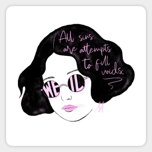 simone weil Sticker